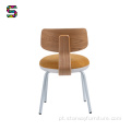 Design Nordic Simple Back Circular Tofolstered Kining Chair